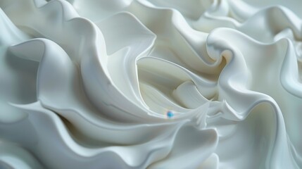 Obraz premium Abstract Swirls of Yogurt Texture in High Fidelity