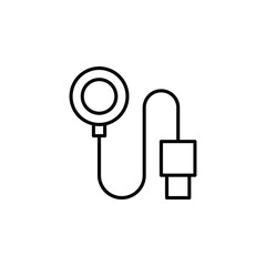 USB cable icon, charging cable vector