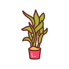 Indoor Planticon Filled Icons , Vector illustration