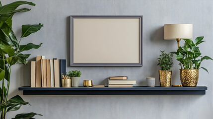 Decorate Your Living Room with a Simple Shelf, Plants & Books