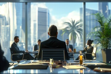 Businesswoman Working on Laptop Indoors at Cafe Table