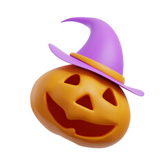 3d illustration of Halloween party with isolated on transparent background. 3d render