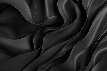 Obraz premium Minimalist 3D black background, emphasizing sleek design and textured depth.