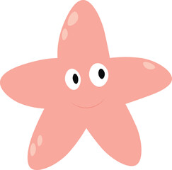 Cute starfish vector illustration. children's illustration