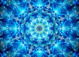 Illuminating the Ocean's Depths with a Kaleidoscope of Blue Hues and Vibrant Marine Life