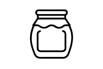 jar icon outline vector art