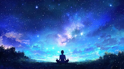 Obraz premium Meditation Under the Stars