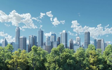 Obraz premium downtown city