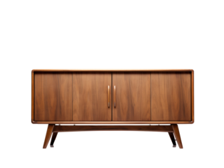 a wooden cabinet with two doors