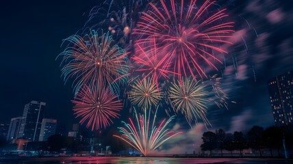 fireworks in sky