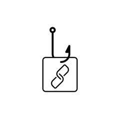 Obraz premium Flat phishing icon. Vector illustration design. Eps 10.