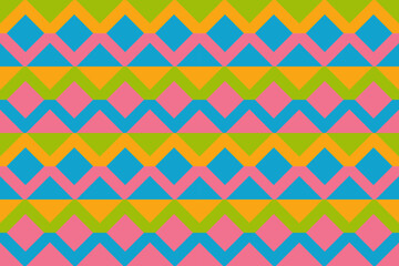 Colorful abstract ethnic seamless pattern in tribal.Geometric design background texture in native American, Mexican, African,Aztec geometric folk culture art background.Boho abstract design for decor.