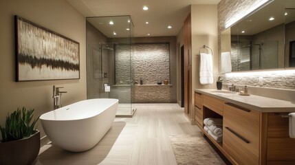 Modern Bathroom with Elegant Design and Natural Light