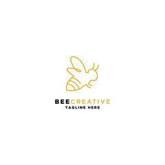 Simple Bee logo design