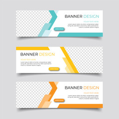 Modern business banner abstract design. Clean simple creative background vector template design