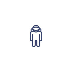 astronaut vector line icon , space icon