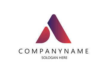 Initial letter A logo and wings symbol. Wings design element, initial Letter A logo Icon, Initial Logo Template