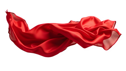 red silk fabric, transparent png