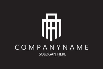 Am letter logo  vector design whit and black color.