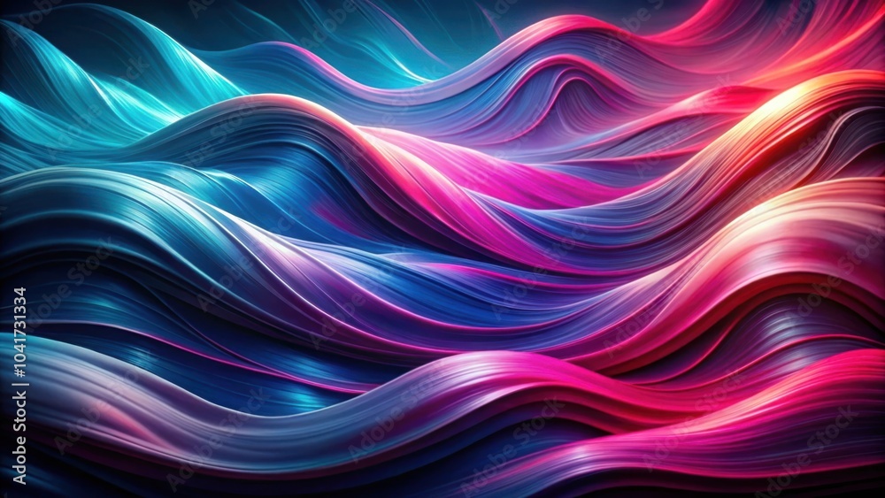 Poster abstract flowing swirls of blue, purple, and pink hues, creating a dynamic and artistic visual exper