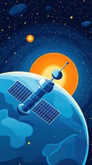 Solar Panels on Space Station in Orbit