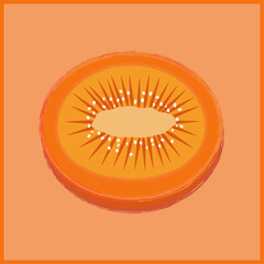 Abstract Orange Kiwi