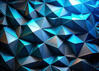 Fototapeta premium Abstract Geometric Background with Black and Blue Polygonal Shapes for Modern Design Projects