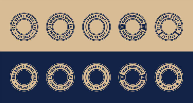 logo badge design template with the text editable for clothing, sport and apparel