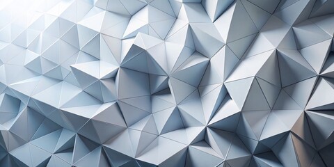 Abstract Geometric Shapes in 3D Render for Architecture Backgrounds - White Polygon Design Texture