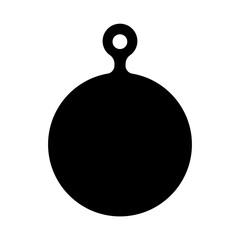 Silhouette of a wooden cutting board