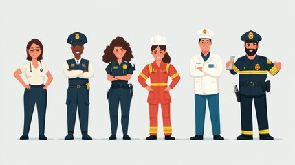 Obraz premium Brave Hearts: The Heroes of Firefighting