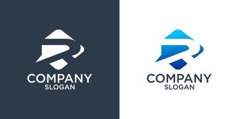 collection of initial letter R abstract monogram logo design vector