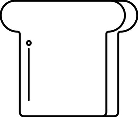 Black outline slice bread icon.