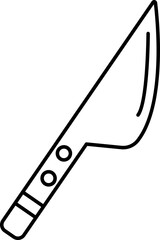 Isolated Knife icon in Linear Style.