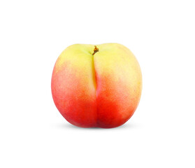 Nectarine fruit isolated on white background.