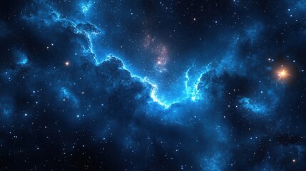 Obraz premium Celestial Nebula with Bright Stars