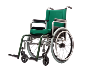 a green and black wheelchair