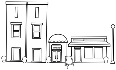 colorfull tall city building