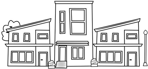 colorfull tall city building