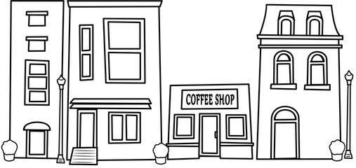 colorfull tall city building