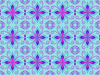 Seamless pattern of ikat, ethnic, geometric shape, ornate, aztec, motif, tribal, boho, ethnic, native repetation vector illutrator for fabric and textile or carpet. Traditional paint tiled pattern.