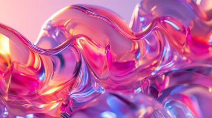 Glass waves with designs