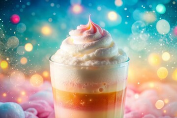 Air Foam and Cream Double Exposure Photography for Refreshing Beverage Concepts