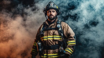 Naklejka premium Brave Hearts: The Heroes of Firefighting