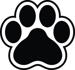 paw with stroke line