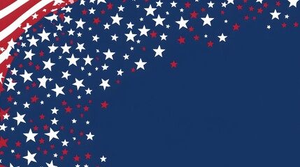 Fototapeta premium Patriotic American Flag-Inspired Abstract Design with Vibrant Stars and Stripes