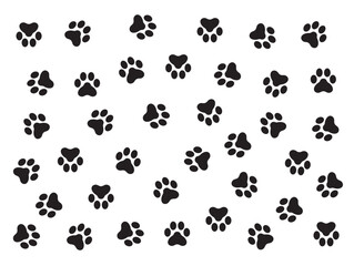 Paw Seamless Pattern, Paw Print, dog paw © namdarcreative