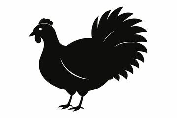 turkey poultry silhouette, thanksgiving turkey silhouette vector, turkey bird
