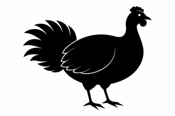 turkey poultry silhouette, thanksgiving turkey silhouette vector, turkey bird