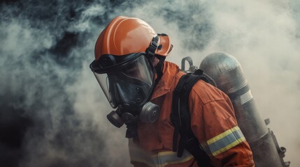 Obraz premium Brave Hearts: The Heroes of Firefighting